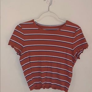 american eagle stripped crop top